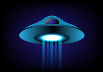 Abstract background with futuristic spaceship