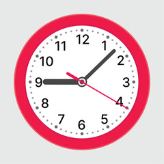 A Colorful Wall Clock Displaying the Time Precisely at Nine OClock in the Morning