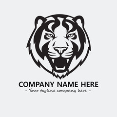 Panther illustration black and white for logo company vector image
