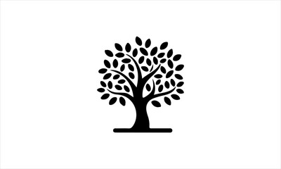 A silhouette tree vector icon