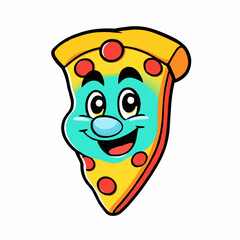Pizza funny vector 