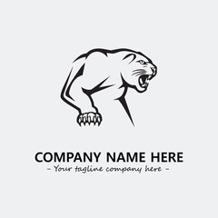 Obraz premium Panther illustration black and white for logo company vector image 