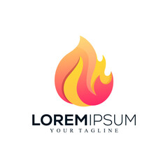 Abstract fire logo design