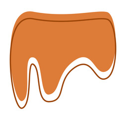 Abstract orange blob shape with fluid curves and minimal style, ideal for modern graphic designs, background art, or decorative visual elements.