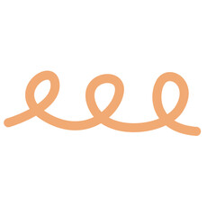 Abstract wavy orange shapes and pastel elements in a minimal style. Suitable for decorative backgrounds, trendy illustrations, and modern graphic design.