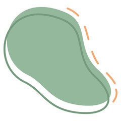 Abstract green organic blob shape. Smooth and minimal design element, perfect for modern compositions, creative layouts, and stylish graphic backgrounds.