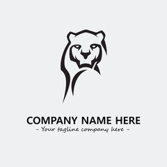 Panther illustration black and white for logo company vector image
