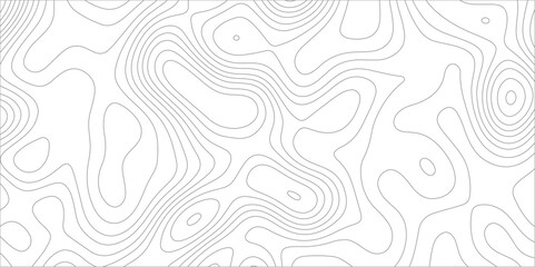 Abstract background with topographic map white background. The stylized height of the topographic map contour in black lines. gradient multicolor wave curve lines banner background design.