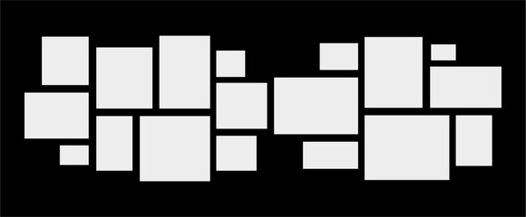 Pictures or photos frame collage. comics page grid layout 

abstract photo frames and digital photo wall template
