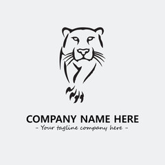 Panther illustration black and white for logo company vector image
