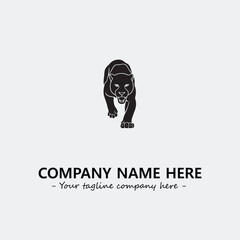 Panther illustration black and white for logo company vector image
