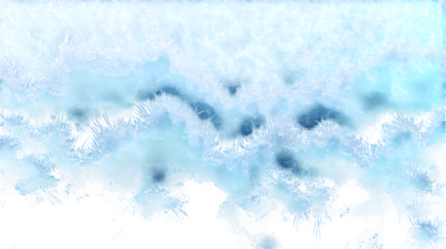 Frost or icy overlay texture, realistic, isolated on white background