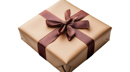 Giant wrapped present box on white background, HD realistic