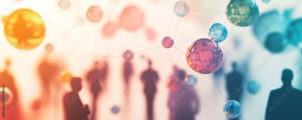 Poster global network connections: abstract visualization of interconnectedness