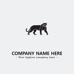 Panther illustration black and white for logo company vector image
