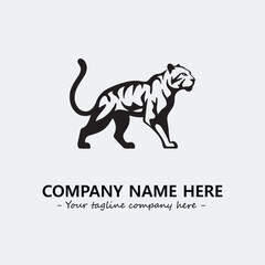 Panther illustration black and white for logo company vector image
