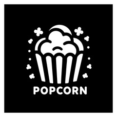 Popcorn icon with transparent background