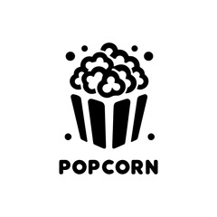 Popcorn icon with transparent background