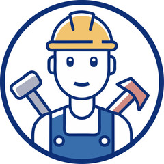 construction worker with hammer