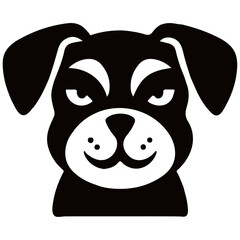 black dog vector illustration