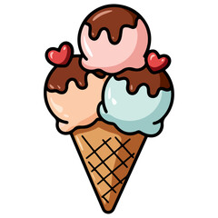 ice cream cone vector