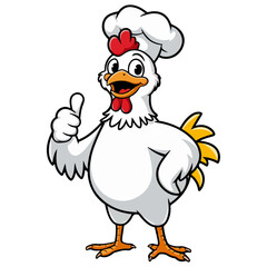 cartoon rooster chicken heaf with mascot logo type vector character animal