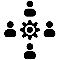 Organization Glyph Icon Style