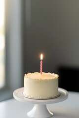 birthday cake with candles