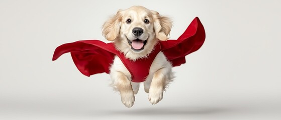 Dog Super Hero in Flight