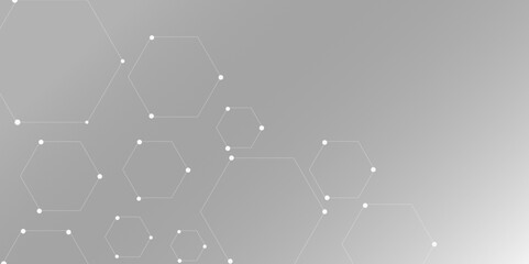Abstract technology background with hexagons. modern geometric hexagon shape Poster, wallpaper, Landing page. geometric hexagonal, triangle, shape. Vector illustration. can be used in cover design.