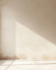 Beige Wall with Sunlight and Texture