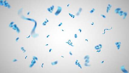 blue confetti explosion and ribbon background vector	