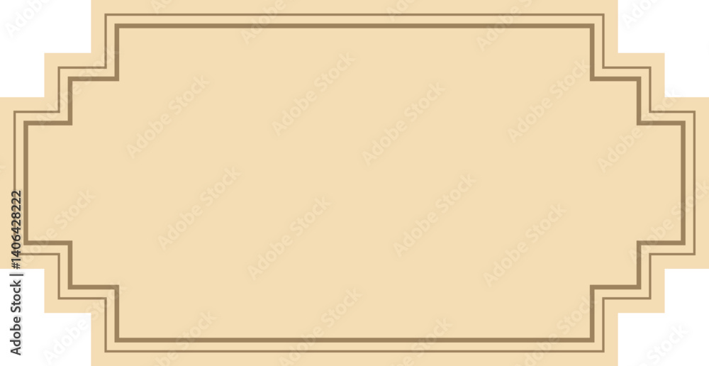 Poster label frame design element set