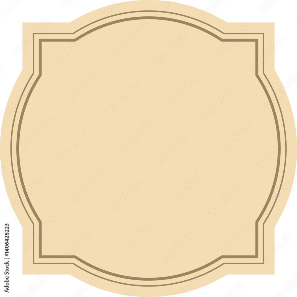 Poster label frame design element set
