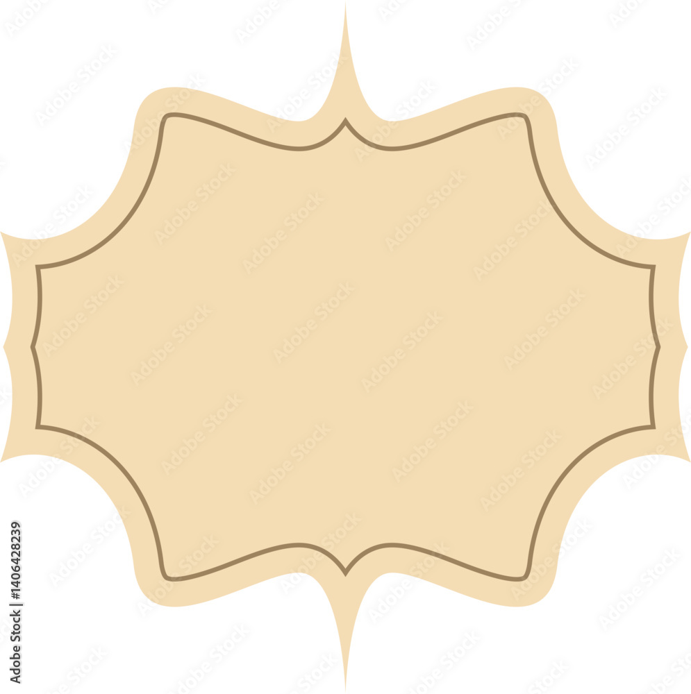 Poster label frame design element set