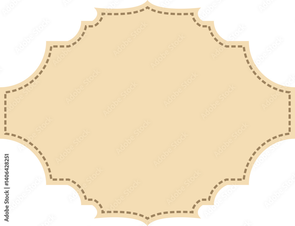 Poster label frame design element set