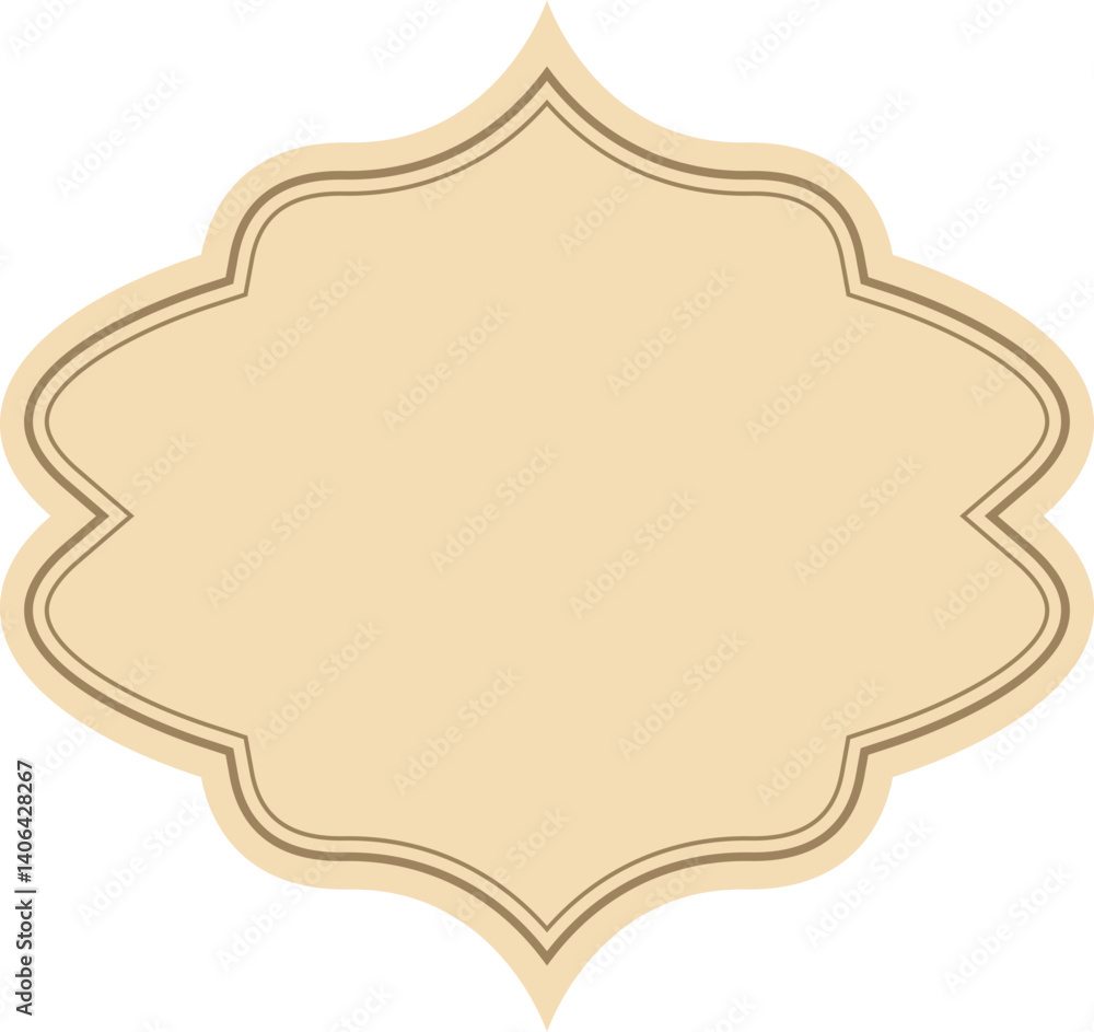 Poster label frame design element set