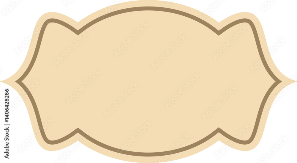 Poster label frame design element set