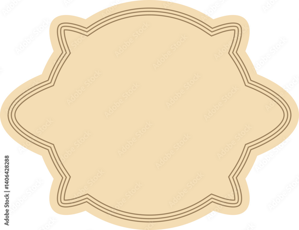 Poster label frame design element set