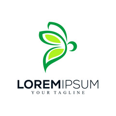 Abstract butterfly logo design