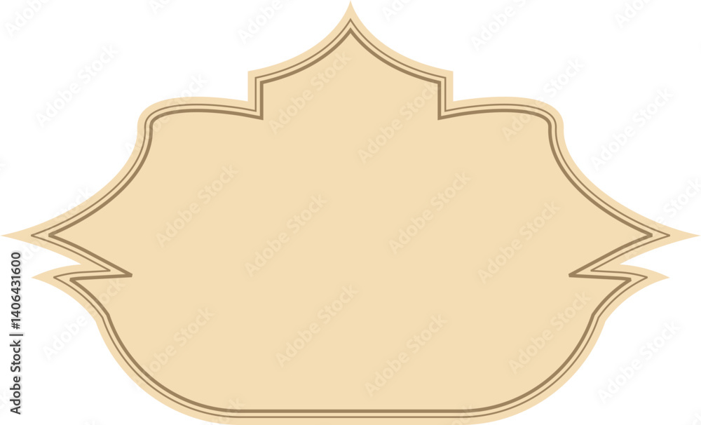 Poster label frame design element set