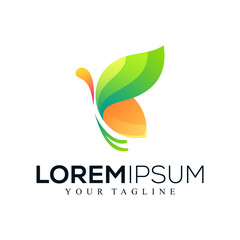 Abstract butterfly logo design