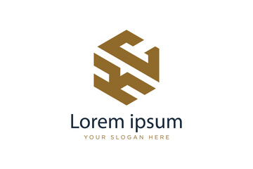 Initial KC Logo Polygon Shape Letter logo Design white background