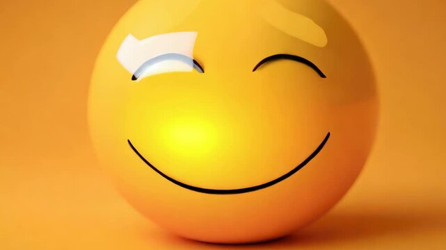 A charming yellow egg featuring a joyful smiley face, set against a vibrant orange background, ideal for designs that evoke happiness and celebration.