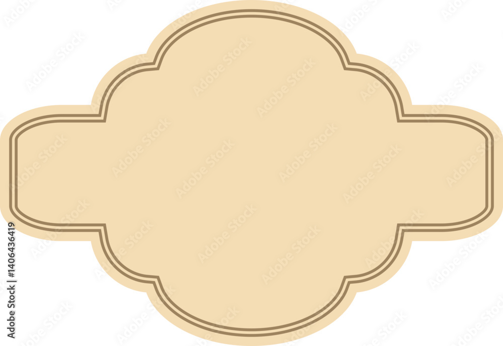 Poster label frame design element set