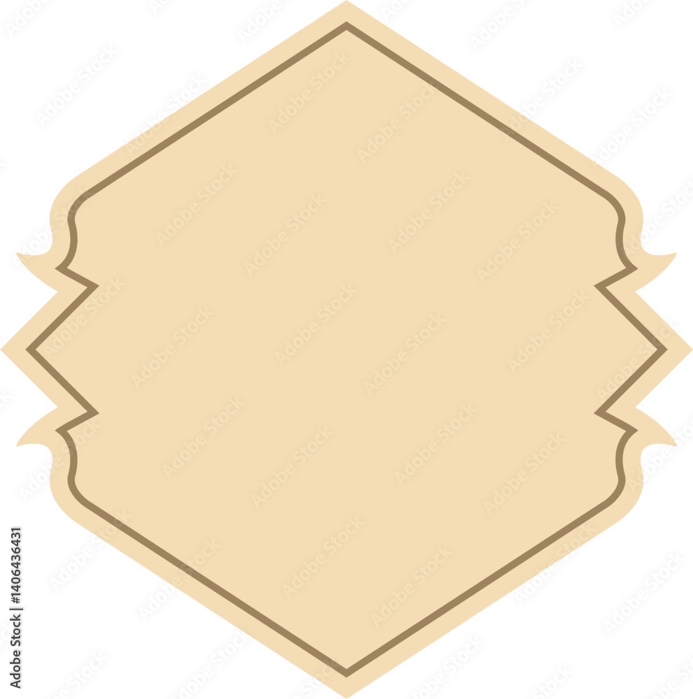 Poster label frame design element set