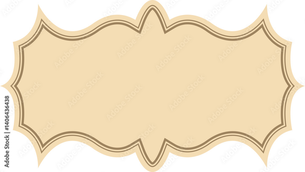 Poster label frame design element set