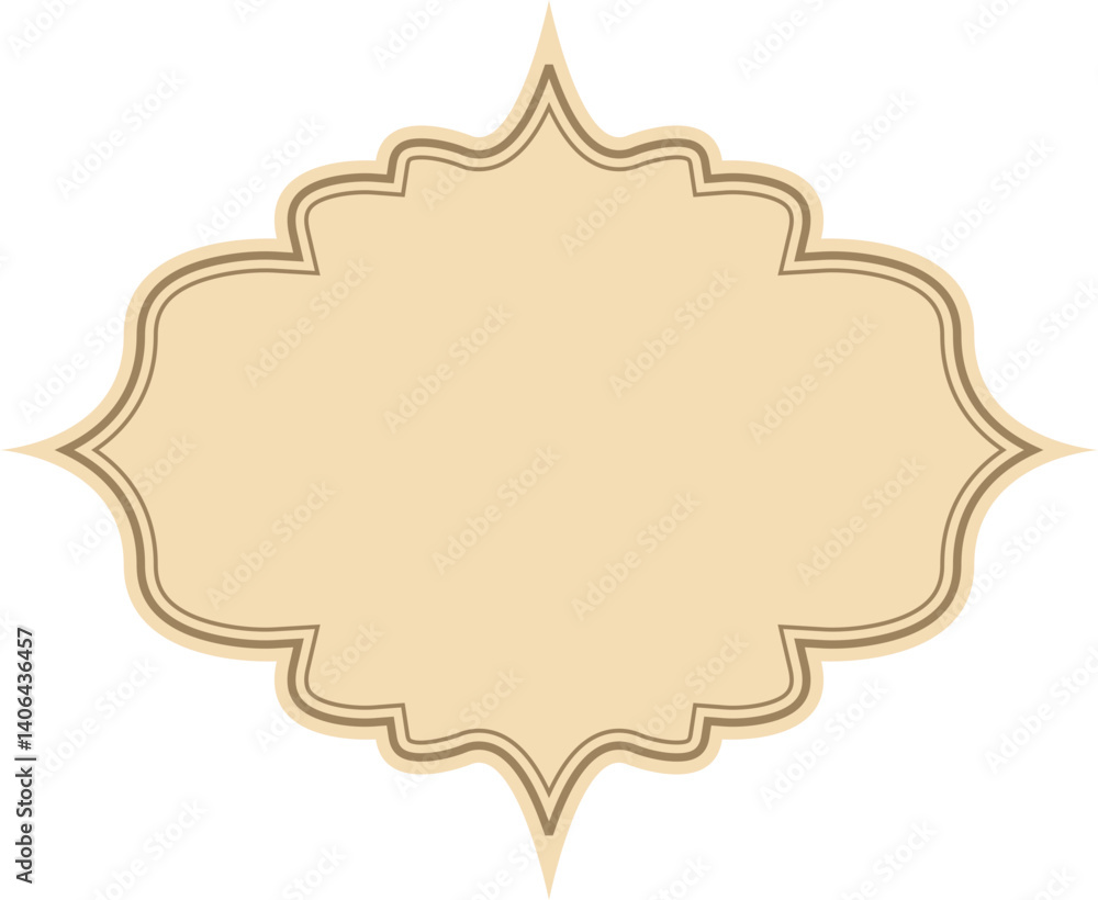Poster label frame design element set