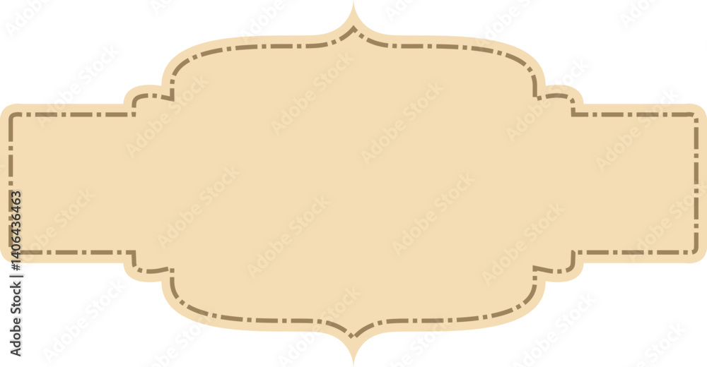 Poster label frame design element set