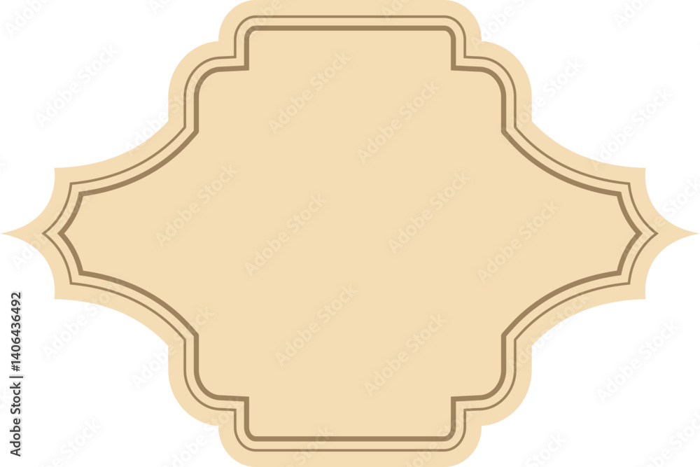 Poster label frame design element set